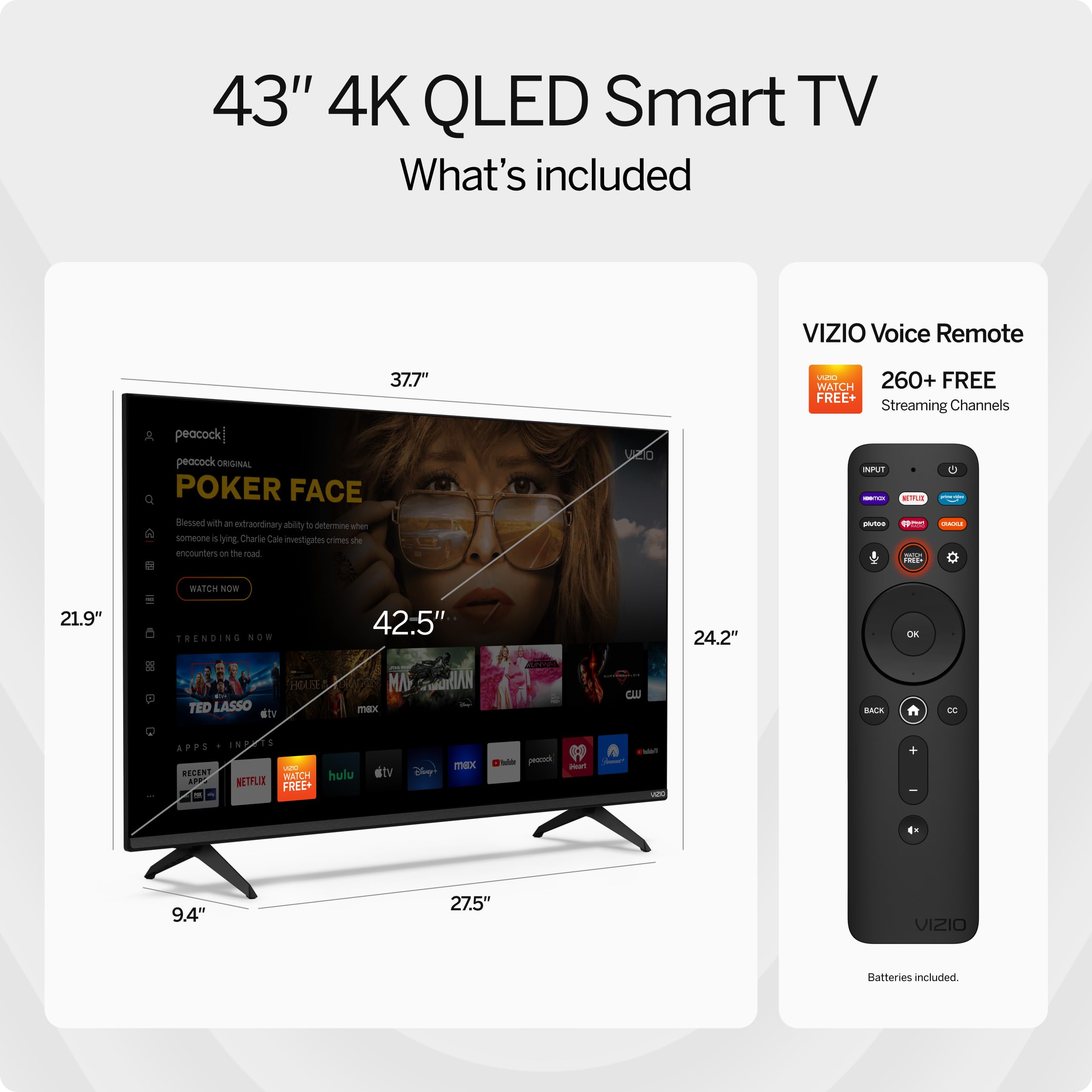 VIZIO Smart TV 43 polegadas MQ6 Series 4K QLED HDR com Dolby VIZIO Smart TV 43 polegadas MQ6 Series 4K QLED HDR com Dolby